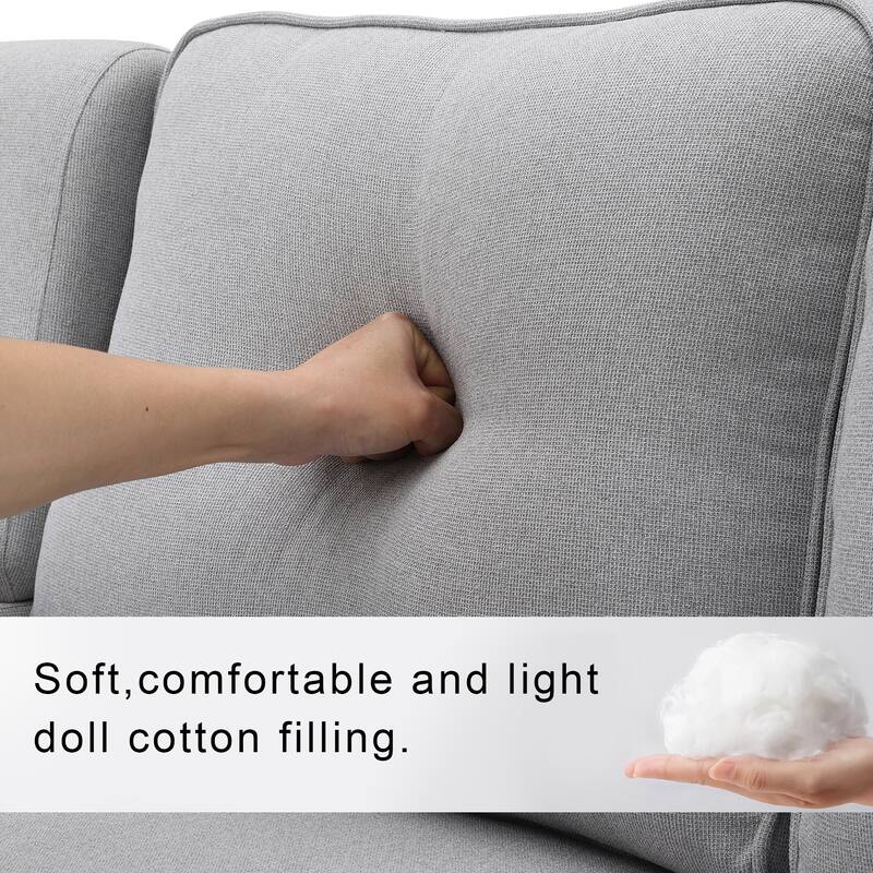 Cotton Linen Sofa with USB: Modern Comfort with Storage