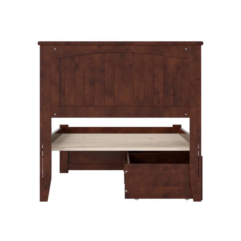 Nantucket Platform Bed with Footboard and Storage Drawers