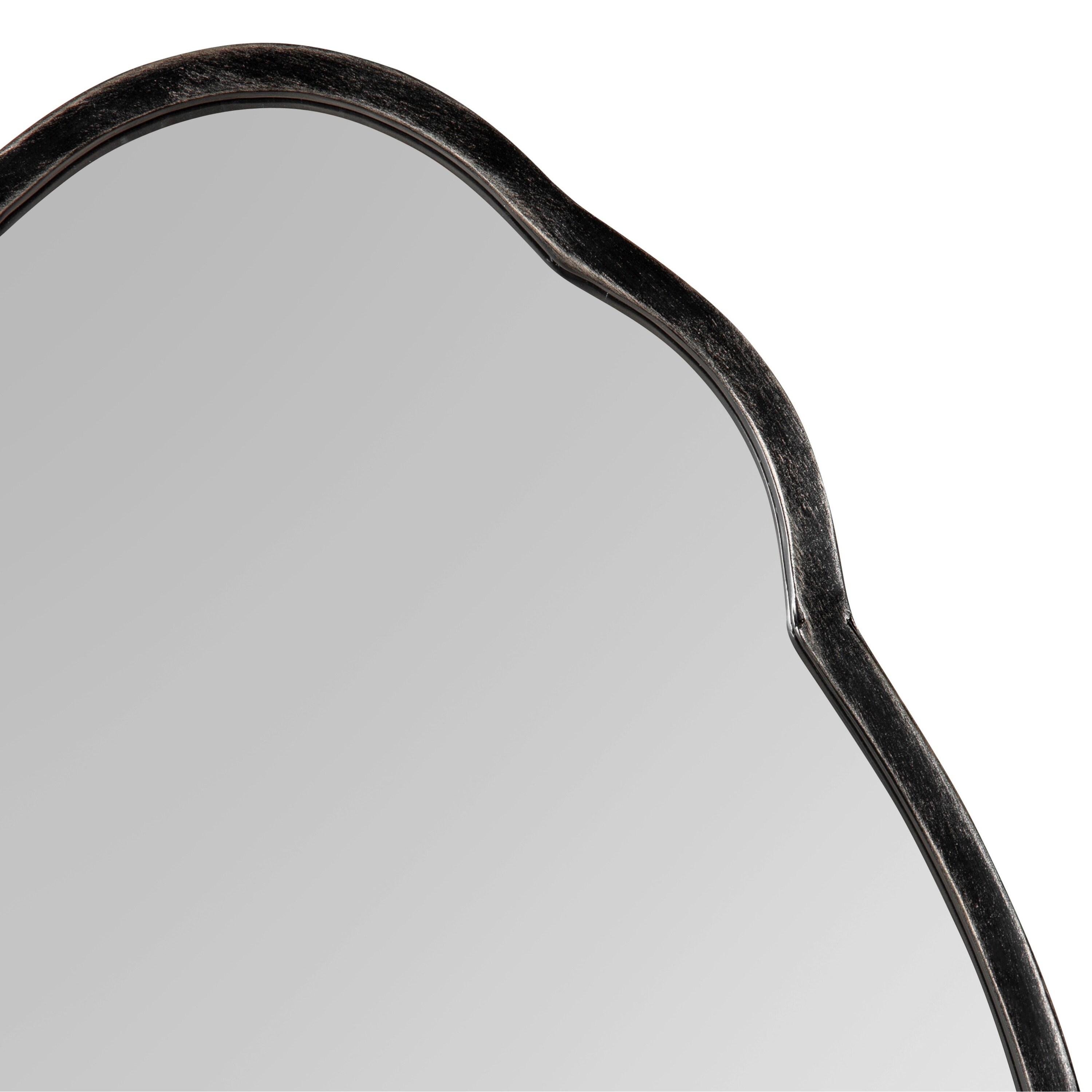 Kate and Laurel Magritte Scalloped Oval Wall Mirror On Sale Bed Bath   Beyond 31292373