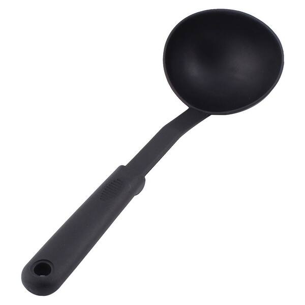 Kitchenware Tableware Plastic Soup Sauce Ladle Spoon Hanging Black 12