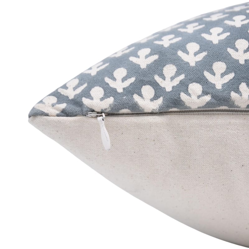Cotton Farmhouse Block print pillow Cover - Haryali