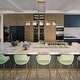 preview thumbnail 5 of 17, Diore Modern Gold 5-Light Crystal Chandelier 40 in. W Linear Glam Island Lights for Kitchen Island - L 40.2" x H 70" Max