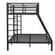 preview thumbnail 7 of 7, Space-Saving and Noise Reduced Design Metal Bunk Bed for Teens and Adults, Twin XL over Queen, Black