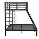 preview thumbnail 7 of 7, Twin XL over Queen Size Metal Bunk Bed with Fence, Ladder, and Noise-Reducing Design