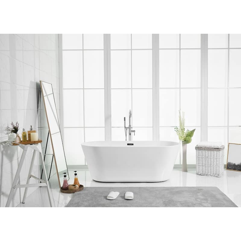 Odell Soaking Bathtub in Glossy White