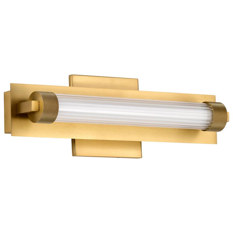 Larissa 14 Inch LED Vanity 3000K CCT Vintage Brass Finish Opaque Glass - Vintage Brass - Vintage Brass