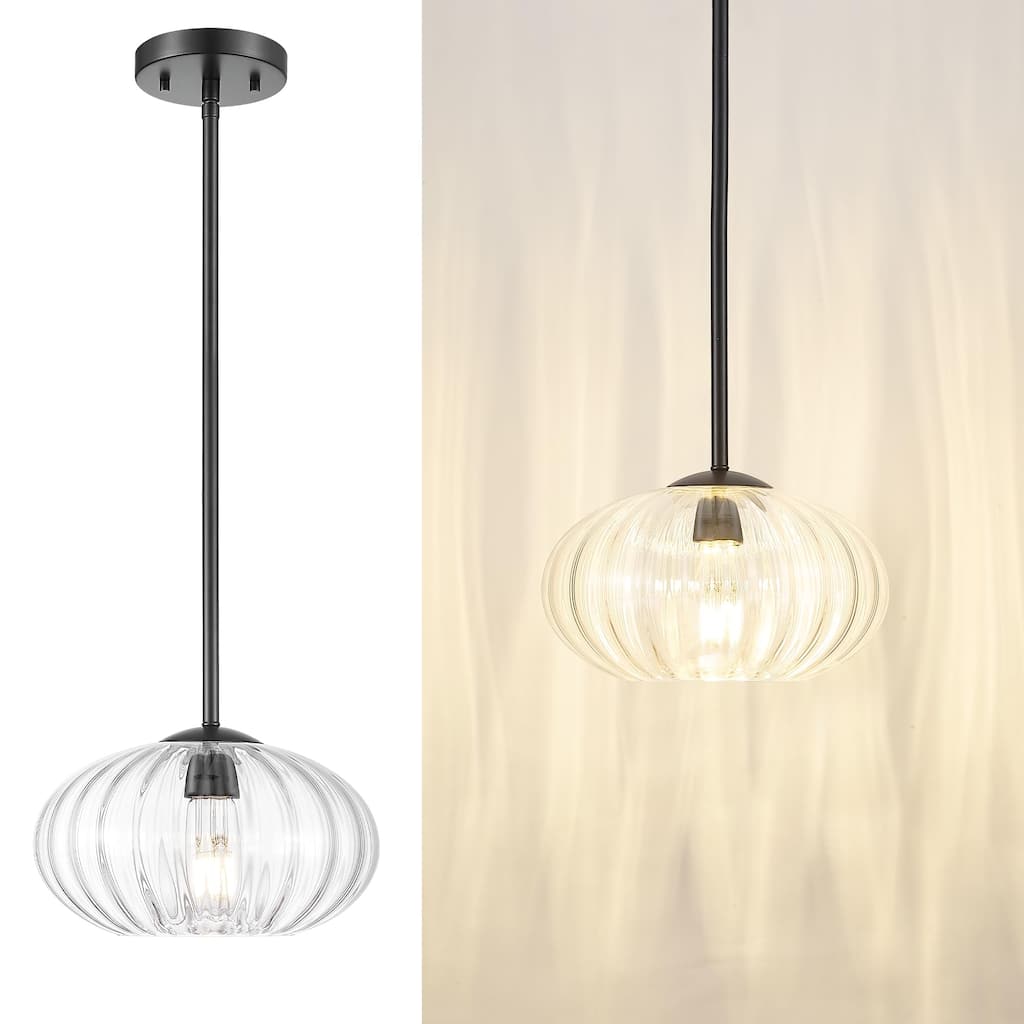10.3" Dome Glass Pendant - Vintage Industrial Lighting for Kitchen & Dining