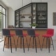 preview thumbnail 114 of 120, Skara Swivel Bar Stool, Upholstered Bar Height Chair with Bentwood Frame