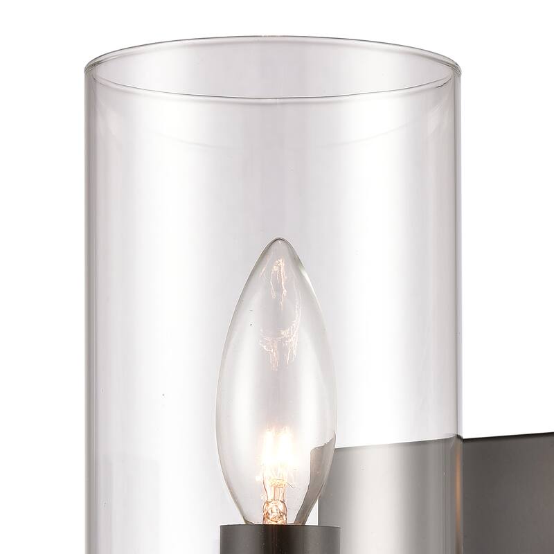 Elk Home Oakland Black With Clear Glass 1 Light Sconce