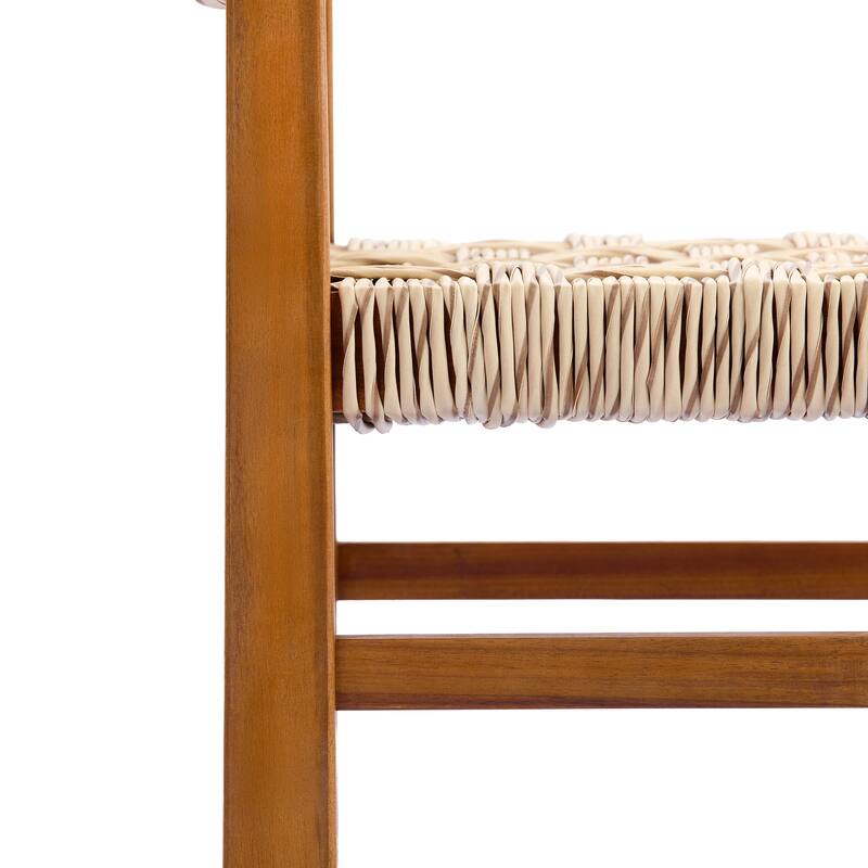 Christopher Knight Home - Tsuneko 7-Piece Outdoor Acacia Wood Dining Set with Woven Wicker Chairs & 70" Oval Dining Table