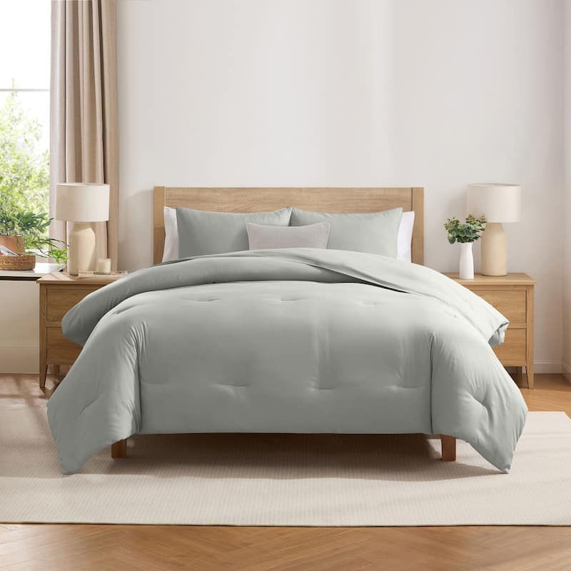 Empyrean Modern Reversible Comforter - London Fog - Full