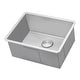 preview thumbnail 8 of 11, Ruvati 21-inch Undermount Tight Radius 16 Gauge Stainless Steel Bar Prep Kitchen Sink Single Bowl - RVH7121 - 8' x 11'