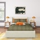 preview thumbnail 10 of 23, Max and Lily Full-Size Upholstered Bed with Rectangular Headboard