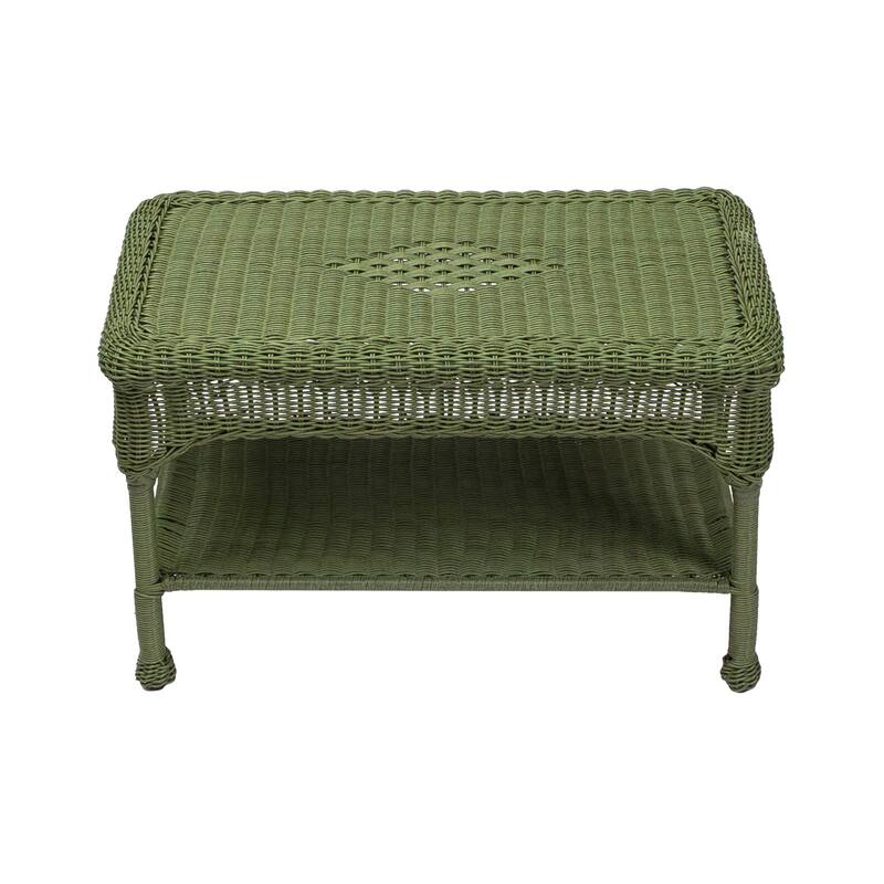 Wicker Outdoor Patio Conversation Set - Moss Green - 4pc