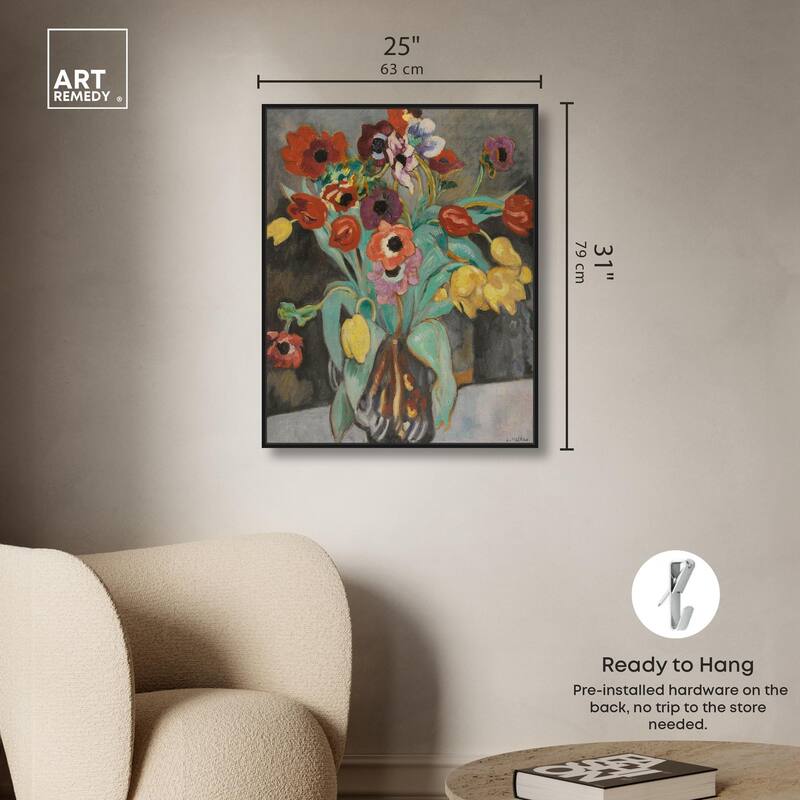 Valtat Anemones Tulipes Canvas by Art Remedy