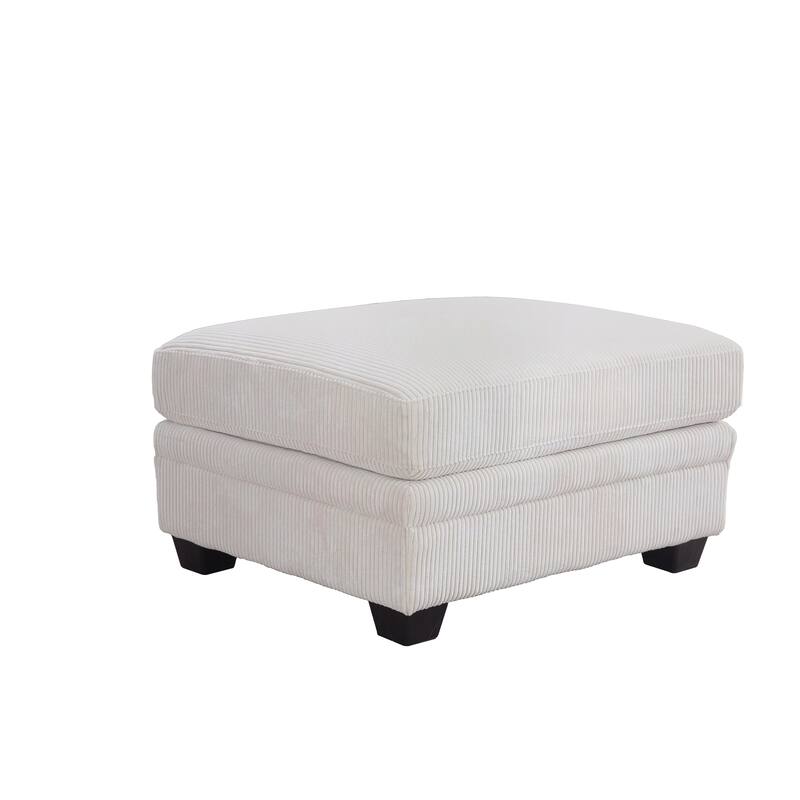 The Ottoman of Corduroy Sofa Sectional Couch - Cream