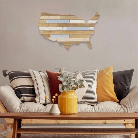 Brown Wood USA Wall Decor