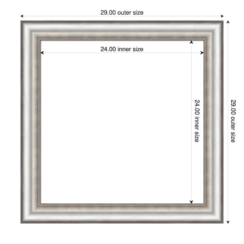 Amanti Art Salon Silver Framed Dry Erase Magnetic Board - 29 x 29 in