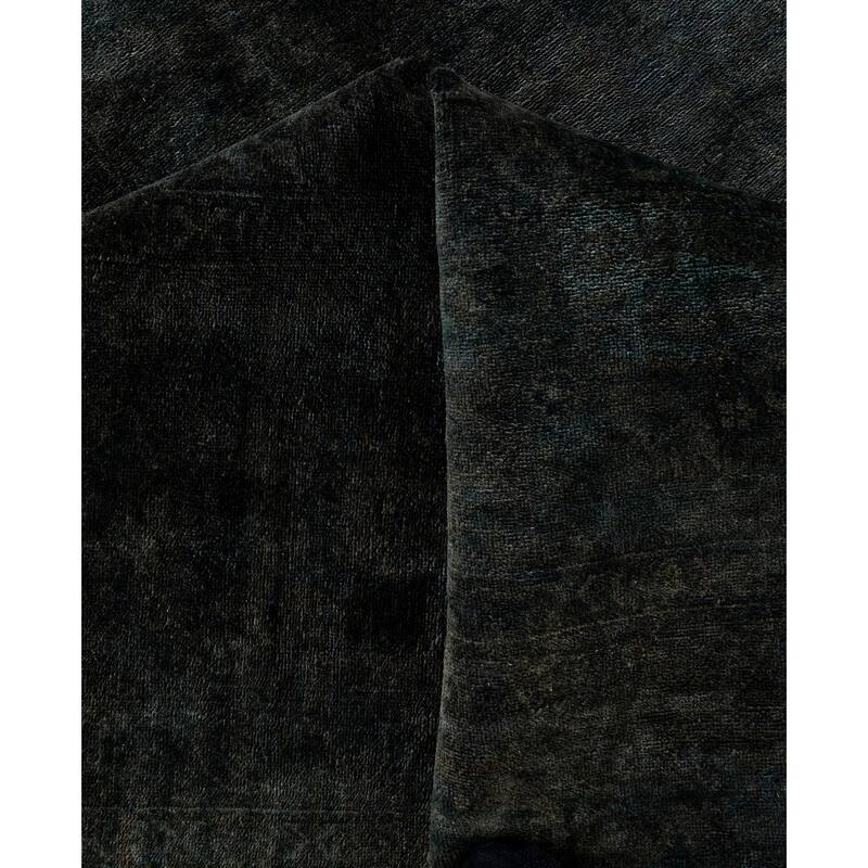 Overdyed One-of-a-Kind Hand-Knotted Area Rug - Gray - 9' 1" x 11' 8"