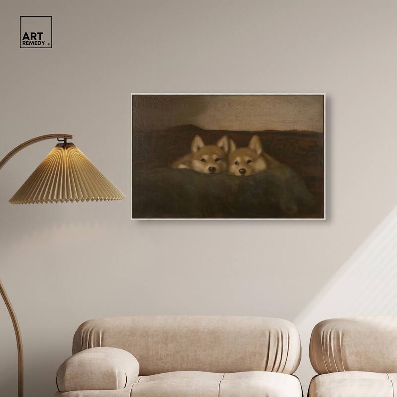 Rustic Dog Days Canvas by Art Remedy