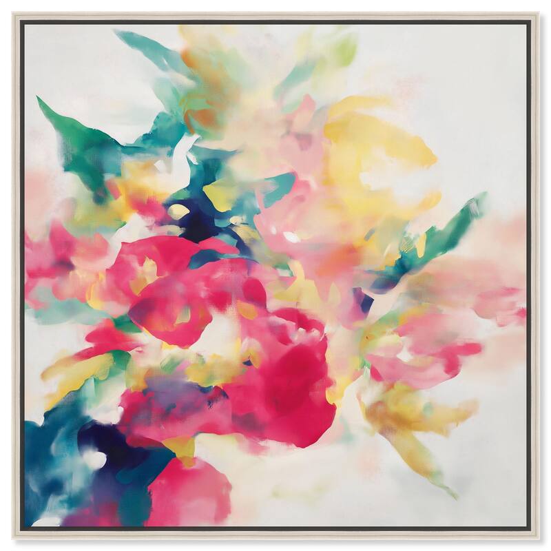 Essence of a Flower II Canvas by Art Remedy - Silver - 20" x 20"