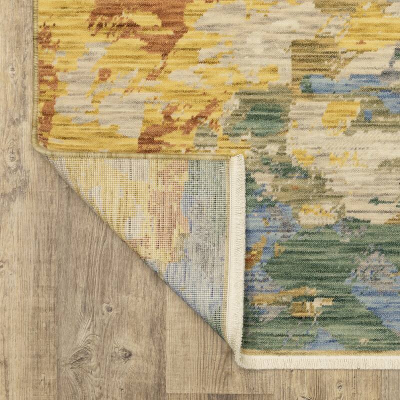 Style Haven Shiloh Abstract Horizons Beige/Multi Wool Blend Area Rug