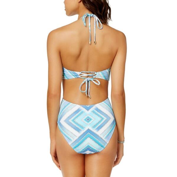 Shop Bar Iii Womens Plunge Cutout Monokini One Piece Swimsuit