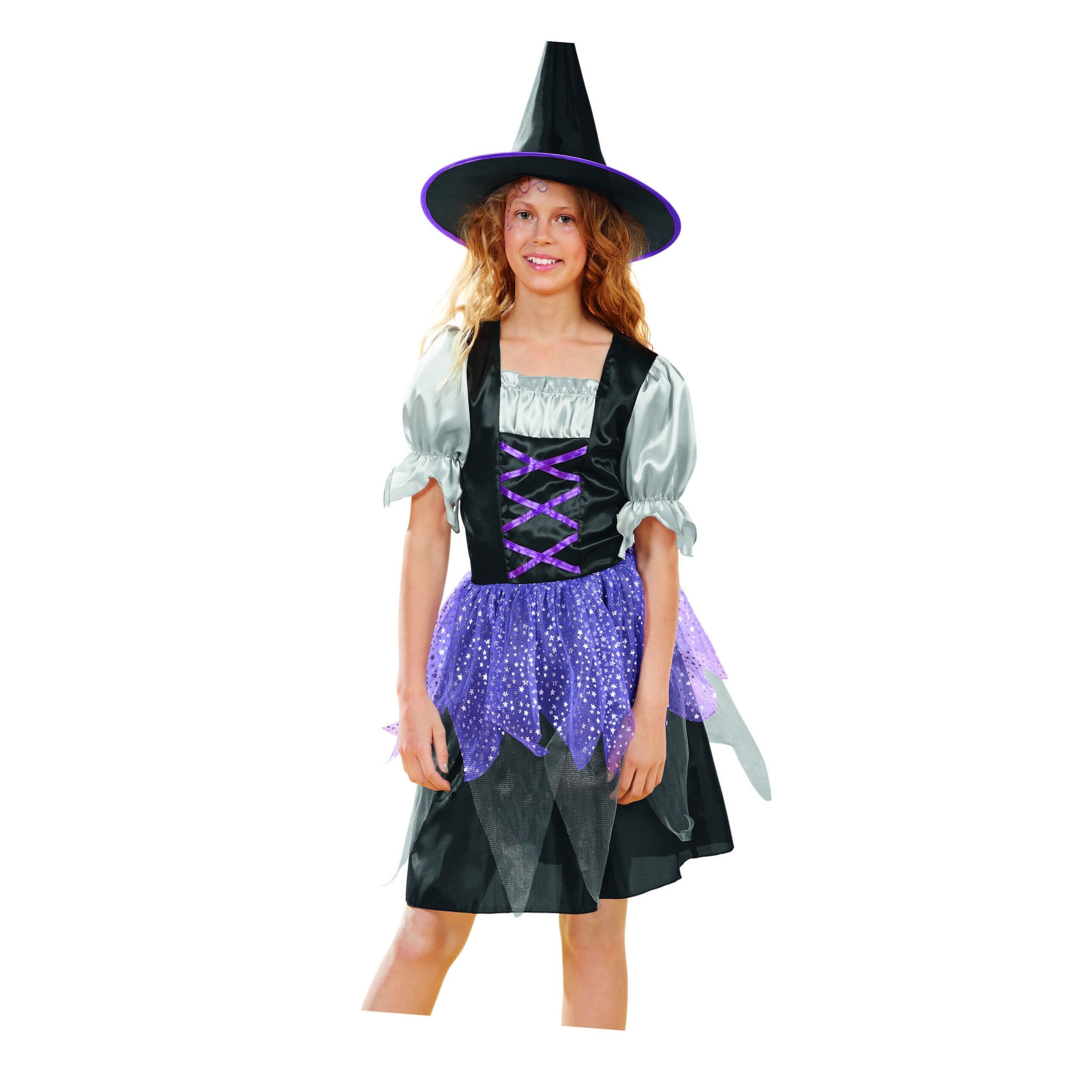 purple and black witch costume