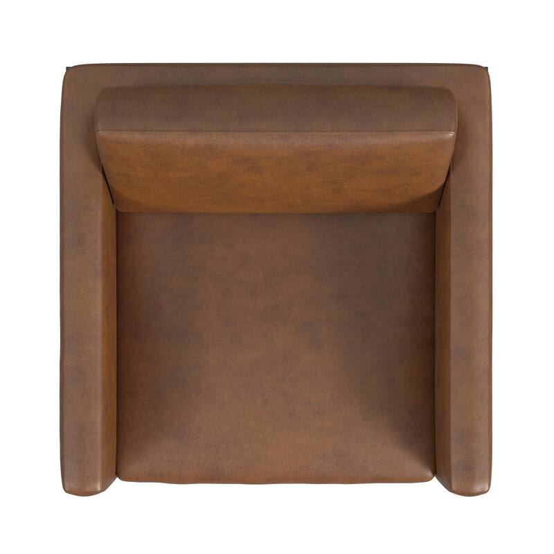 HomePop Modern Upholstered Club Chair w/Metal Frame
