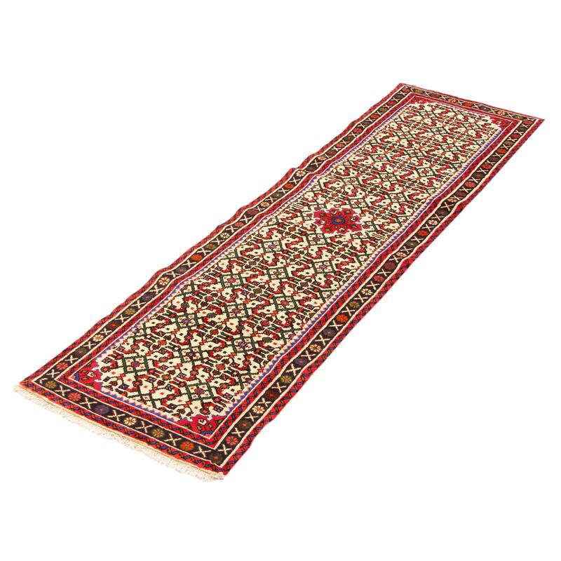 ECARPETGALLERY Hand-knotted Andelz Cream Wool Rug - 2' 7" x 9' 3"