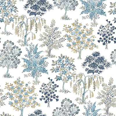 Galerie Wallcoverings Into The Wild Alberi Trees Non-woven Metallic Wallpaper Roll