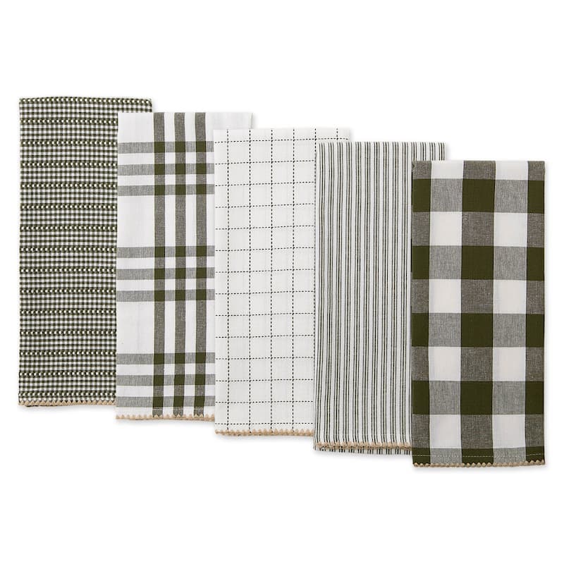 DII Black Farmhouse Woven Dishtowel (Set of 5)