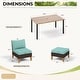 preview thumbnail 17 of 42, 12-Seat Outdoor Wicker Half-Round Furniture Set, Half-Moon Sectional Sofa All Weather Curved Conversation Set