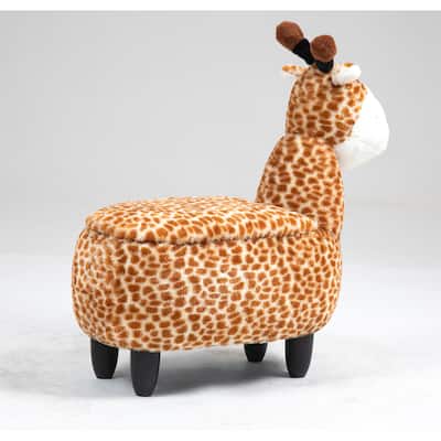Giraffe Animal Storage Kids Ottoman Stool