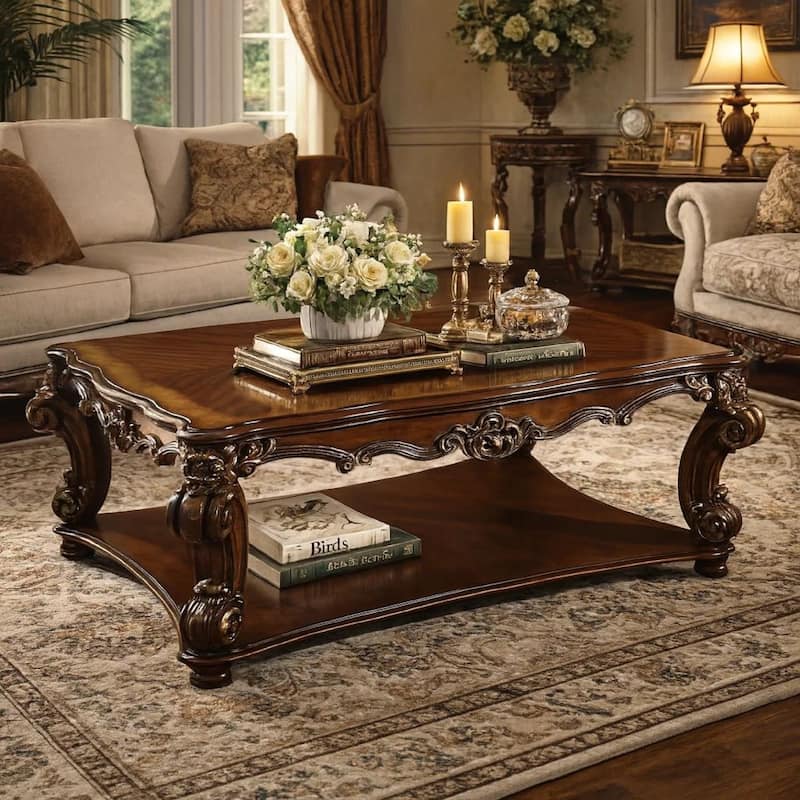 Striking Coffee Table (Square), Cherry