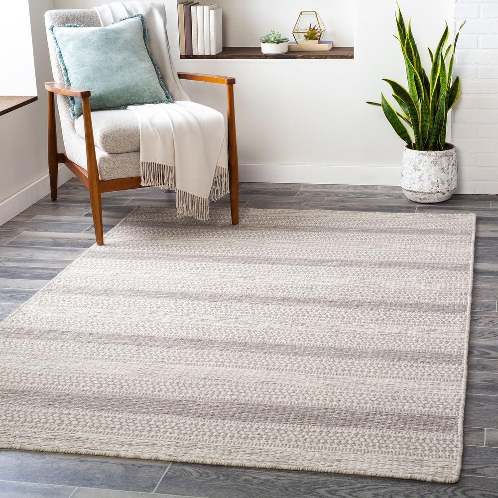 Livabliss Arica Handmade Casual Stripe Wool Area Rug