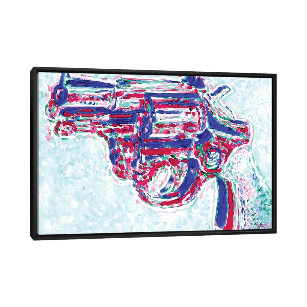 iCanvas "Gun After Andy Warhol" by Vitali Komarov Framed Canvas Print