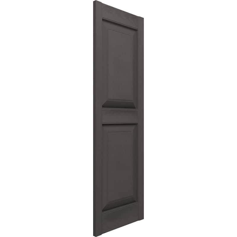 Lifetime Vinyl, Std. 2 Equal Panels, Raised Panel Shutters, (Pair)