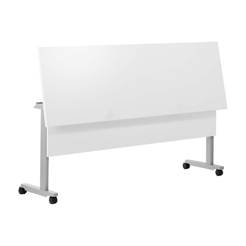 Commercial Nesting Flip Training Table with Steel Frame and T-Legs - 23.5"W x 72"D x 30"H
