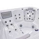 preview thumbnail 5 of 13, Buenospa New York 6 - Person 49 - Jet Hot Tub, Ice White, Gray with Ozone and LED Lights - Sterling Silver - 85 x 85 x 35