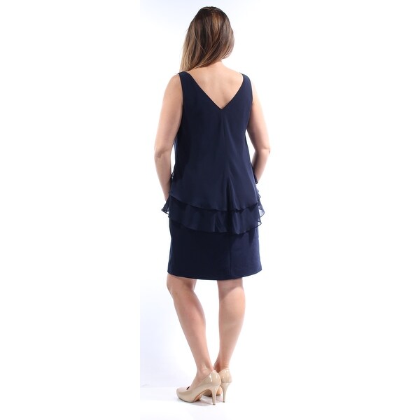 navy layered dress