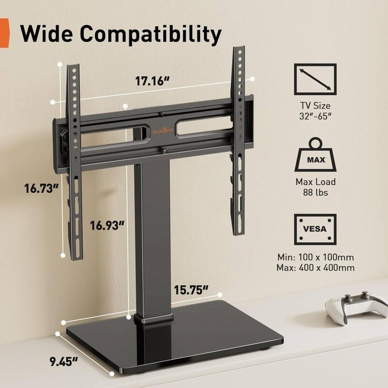 Universal Swivel TV Stand with Power Outlet