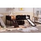 preview thumbnail 3 of 7, Espresso Pine Loft Bed with Climbing Frame, Rope, and Chalkboard - Twin Size with Slide