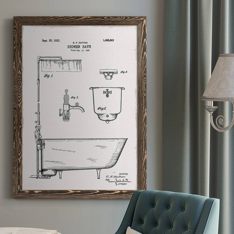 Vintage Bath I-Premium Framed Canvas - Ready to Hang