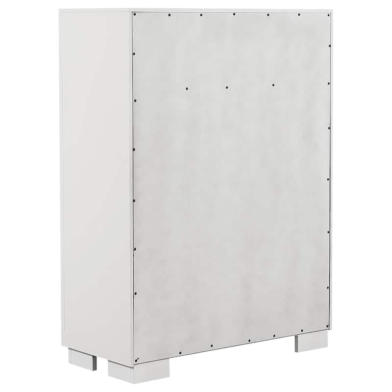 Jessica 5-drawer Bedroom Chest Cream White