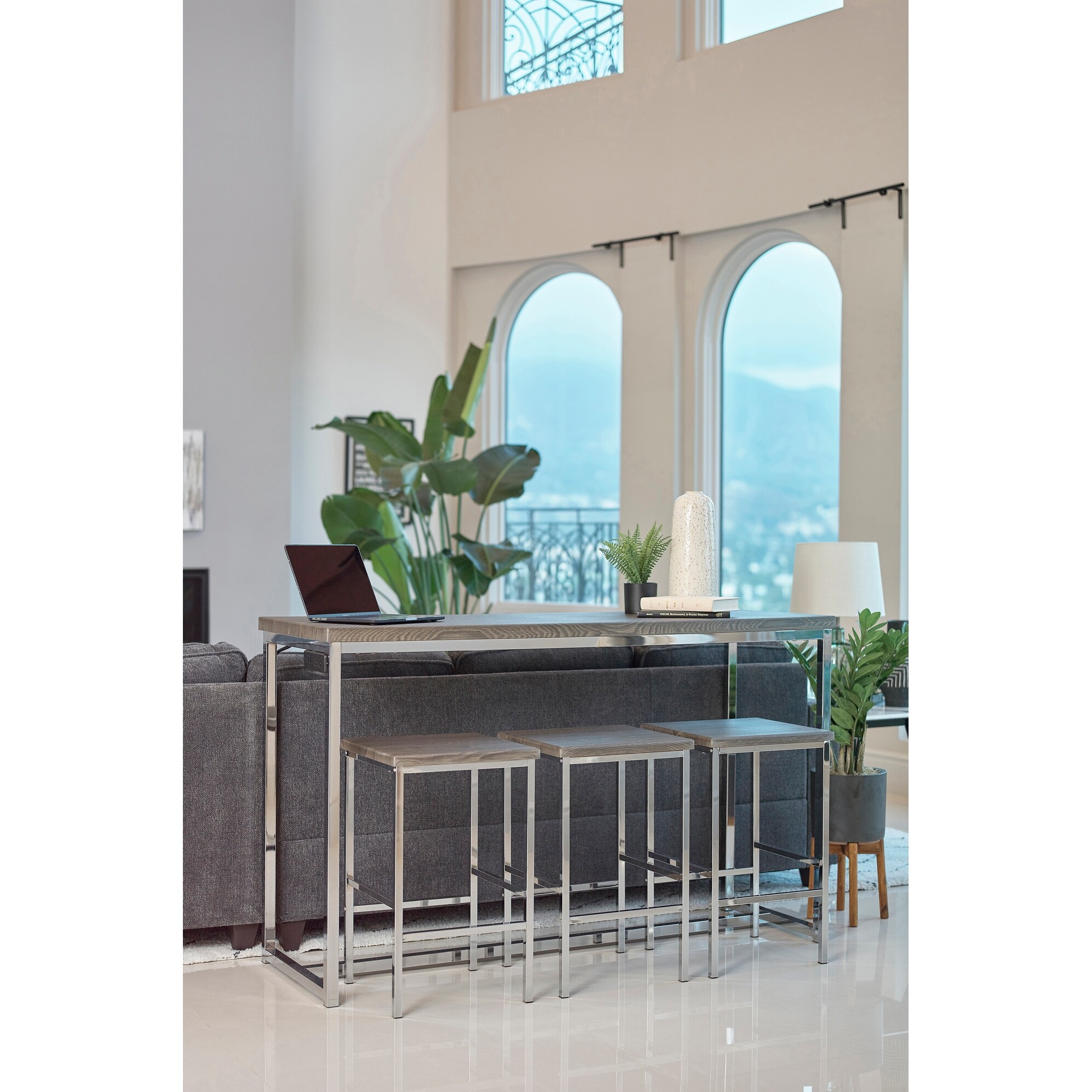 Stainless steel pub table set outlet