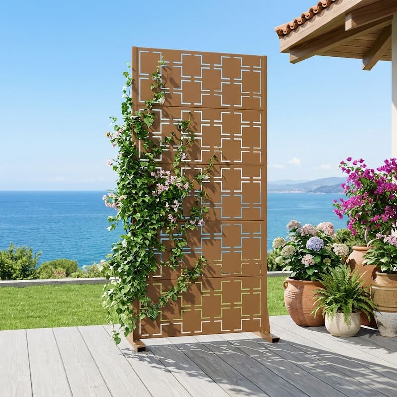 6 ft. H x 4 ft. Metal Privacy Screen Free Standing