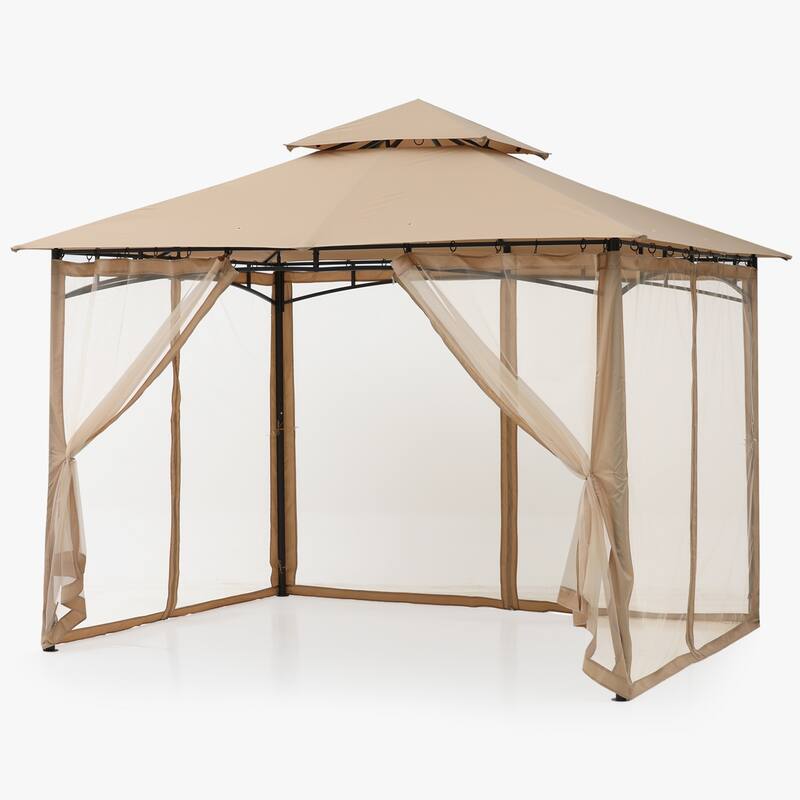 ABCCANOPY Patio Outdoor Gazebo for Double Roof Soft Canopy
