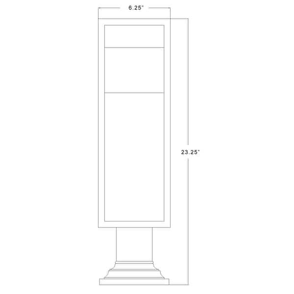 Z-Lite Barwick 23" Tall LED Outdoor Pier Mount Post Light