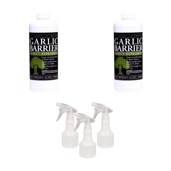 Insect Repellent Garlic Barrier Liquid Concentrate 32 Ounce (2 Pack)